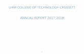 UAM COLLEGE OF TECHNOLOGY-CROSSETT ANNUAL REPORT …uam-web2.uamont.edu/pdfs/crossett/2017-2018AnnualReport.pdf · 2019-04-26 · service learning and multi-cultural opportunities.