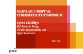 MARYLAND HOSPITAL CYBERSECURITY SYMPOSIUM Cyber …What is Cyber Liability? • Cyber Risk is any risk of financial loss, disruption or damage to the reputation of an organization