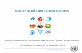 Session 5: Disaster-related statistics - United Nations · 2019-11-25 · United Nations Statistics Division Session 5: Disaster-related statistics National Workshop on Environment