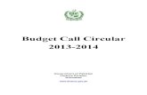 Budget Call Circular 2013-2014 - Financefinance.gov.pk/MTBF_BCC_2013_14_24Dec.pdf · 1 BUDGET / IMMEDIATE Government of Pakistan Finance Division From: ABDUL KHALIQ Additional Finance