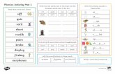 Phonics Activity Mat 1 - Amazon Web Services€¦ · Phonics Activity Mat 2 Read these words to a friend. Write the real words next to the chest and the nonsense words next to the