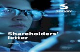 Shareholders’ letter - Solvay · 2019-05-27 · Shareholders’ letter 5 Analysts’ views Resume Ilham Kadri is President and Chief Executive Officer of Diversey, a global leader