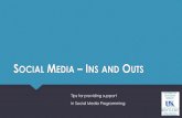 Social Media 101 - University of Kentucky · In Social Media Programming. MINDY MCCULLEY Family and Consumer Sciences Extension ... Why Do People Use Social Media? o Social Interaction