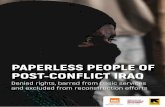PAPERLESS PEOPLE OF POST-CONFLICT IRAQ€¦ · The International Rescue Committee (IRC) responds to the world’s worst humanitarian crises, helping to restore health, safety, education,