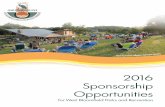 2016 Sponsorship Opportunities - West Bloomfield Parks › uploads › 2 › 3 › 2 › 8 › 23285442 › ... · 2016 Sponsorship . Opportunities. for West Bloomfield Parks and