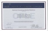 National Council on Family Relations certifies that Weber ...€¦ · National Council on Family Relations certifies that Weber State University Child and Family Studies Undergraduate