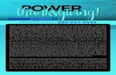 thanksgiving! POWEROFPowerThanksgiving)NLC-1… · we pour out thanksgiving and praise to You today for who You are. We thank You and praise You with our whole heart. Because Your