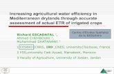 Increasing agricultural water efficiency in Mediterranean ......Increasing agricultural water efficiency in Mediterranean drylands through accurate assessment of actual ETR of irrigated