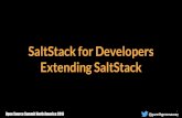 Extending SaltStack SaltStack for Developers › wp-content › ...SaltStack for Developers Extending SaltStack. @garethgreenaway ... used by Puppet & Ansible or Chef Ohai attributes.