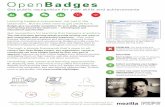 OpenBadges -- one-pager -- DRAFT ONLY -- version 1 · Through a simple framework that's open to all. Using a new Open Badge system, any organization, course or community can issue
