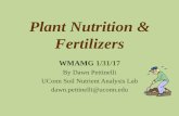 Plant Nutrition & Composting · 2017-01-26 · Plant Nutrition & Fertilizers WMAMG 1/31/17 By Dawn Pettinelli UConn Soil Nutrient Analysis Lab dawn.pettinelli@uconn.edu. SOIL-PLANT