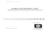 PUBLICATIONS LIST - London, Ontario · Planning Department – Publication List . PUBLICATIONS LIST Department of Planning and Development. January, 2013 . GENERAL INFORMATION