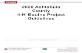 2020 Ashtabula County 4-H Equine Project Guidelines · 2020-02-13 · 2020 Ashtabula. County. 4-H Equine Project. Guidelines. Approved by the 4-H Equine Horse Committee on 10/7/19.