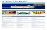 NORWEGIAN DAWN · NORWEGIAN DAWN ® Built: 2002 ... Be sure to save room for skewers of slow-roasted meats carved tableside by our pasadores. Seating capacity 44 Atrium Café and