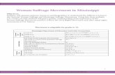 Woman Suffrage Movement in Mississippi · Copyright 2015. Mississippi Department of Archives and History. 2 Woman Suffrage Movement in Mississippi Objectives: Students will examine
