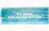 Exploratory Options 7th Grade - Naperville Community Unit ... · reduce energy consumption through efficiency and sustainability. Topics of Study ¨Environmental Engineering ¨Investigate