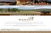 CONFERENCE FACT SHEET - Mabula Game ReserveCONFERENCE FACILITIES Mabula Game Lodge has three air-conditioned conference rooms. The Marula Conference Venue seats up to 60 delegates