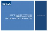 Gift Acceptance Process - General Services Administration Gift Acceptance Process For... · determine preliminary interest in the proposal and whether continued development of the