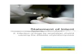 Statement of Intent - NSW Environment, Energy and Science › - › media › OEH › ... · 2 Statement of Intent 2: Infection of frogs by amphibian chytrid causing the disease chytridiomycosis