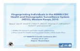 Fingerprinting Individuals in the KEMRI/CDC Health and ... › ISC 2011 › presentations... · Background The KEMRI/CDC HDSS faces challenges in re-identification of individuals