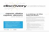 open data Looking at the open doorsdiscovery.ac.uk/files/newsletter/Discovery_Newsletter... · 2011-12-16 · open data open doors Looking at the big picture Issue 05 - December 2011