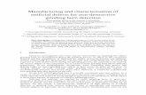 Manufacturing and characterisation of artificial defects ... · Manufacturing and characterisation of artificial defects for non-destructive grinding burn detection Presentation given