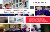 Your guide to better hearing. - Signia pro... Your guide to better hearing. • Causes of hearing loss • Its not true that only old people have poor hearing • The ear – a miracle