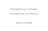 Allegheny College Academic Bulletinwebmedia.allegheny.edu/catalogue/2015-2016...7 Medieval and Renaissance Studies .....213