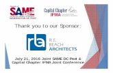 WASHINGTON DC POSTsamedcpost.org › docs › Built_Environment2.pdf · WASHINGTON DC POST Thank you to our Sponsor: July 21, 2016 Joint SAME DC Post & Capital Chapter IFMA Joint