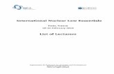 International Nuclear Law Essentials · International Nuclear Law Essentials. Mr. Bowden was previously a member of the Board of the World Nuclear Association and Chair of the International