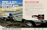 With a ton behind you, you really need to be in control ... · of trailer behind you, you really need to be in control. The REDARC range of electric trailer brake controllers put