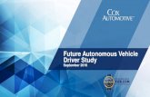 Future Autonomous Vehicle Driver Study - Princeton Universityalaink/SmartDriving... · think roadways would be safer if Autonomous Vehicles were standard 63% 60% think it’s more