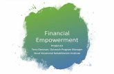 Financial Empowerment - Project E3...G. Subtract amount taken from your SSI (subtract Row E from Row F ) - $250 - $557.50 H. New SSI Amount $ 533 $225.50 I. Amount you earn from work