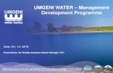 UMGENI WATER Management Development Programme · a way that supports the organisation setting and achieving its ... • SAP Authorisation • SAP Basis • SAP HCM Payroll • SAP