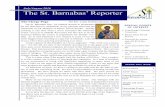 July/August 2016 The St. Barnabas Reporter · The St. Barnabas’ Reporter July/August 2016 ACCA News 4 ASYP News 4 Placing Ourselves in the Presence of God 7 Thanks and more thanks