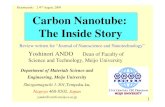 Krasnoyarsk: 2 th August, 2009 Carbon Nanotube: The Inside Storytest.kirensky.ru/tnn2009/talks/Ando.pdf · 2009-09-02 · Krasnoyarsk: 24th August, 2009 Carbon Nanotube: The Inside