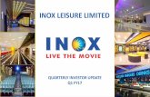 INOX LEISURE LIMITED...AVERAGE TICKET PRICE (ATP) 165 174 Q1 FY16Q1 FY17 ATP (Rs) 6 % ... based on past trends. ... CONTENT PIPELINE –AUGUST 2016 16 Mohenjodaro Release Date: 12th