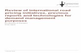 Review of international road pricing initiatives, previous reports and technologies ... · 2018-09-28 · Review of international road pricing initiatives, previous reports and technologies