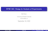 EPSE 592: Design & Analysis of Experiments › uploads › 2 › 1 › 6 › 3 › 21633182 › lecture3.… · EPSE 592: Design & Analysis of Experiments Ed Kroc University of British