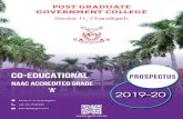 CO-EDUCATIONAL PROSPECTUS...Sector 11-D, Chandigarh +91-172-2740597 principal@gc11.ac.in PROSPECTUS 2019-20 POST GRADUATE GOVERNMENT COLLEGE Sector 11, Chandigarh CO-EDUCATIONAL With