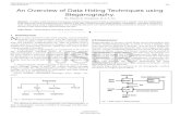 An Overview of Data Hiding Techniques using Steganography · 2016-09-09 · An Overview of Data Hiding Techniques using Steganography. Ms. Roshani D. Ghodeswar, Dr. A. S. Alvi Abstract—In
