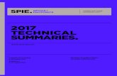 2017 TECHNICAL SUMMARIES - SPIEspie.org/Documents/ConferencesExhibitions/op17 abstract.pdf · 2017 TECHNICAL SUMMARIES• San Diego Convention Center San Diego, California, USA Conferences