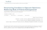 Structuring Freedom to Operate Opinions: Reducing Risk of Patent ...media.straffordpub.com/products/structuring-freedom-to-operate... · 03-10-2019  · in no event less than a reasonable