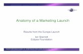 Anatomy of a marketing launch - The Eclipse Foundation · 2017-10-30 · Anatomy of a Marketing Launch Results from the Europa Launch Ian Skerrett ... IT Business Edge Dana Blankenhorn,