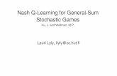 Nash QLearning for GeneralSum Stochastic Games › ... › presentations › presentation11.pdf · Stochastic generalsum games Stochasticity: Environment is in part formed by other