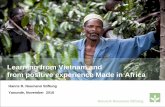 Learning from Vietnam and from positive experience Made in Africa€¦ · Learning from Vietnam and from positive experience Made in Africa Hanns R. Neumann Stiftung Yaounde, November