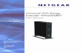 NETGEAR Universal WiFi Range Extender WN2000RPT User …...350 East Plumeria Drive San Jose, CA 95134 USA December 2010 202-10579-01 v1.0 Universal WiFi Range Extender WN2000RPT. User