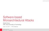 Software-based Microarchitectural Attacks · 2020-01-15 · Software-based Microarchitectural Attacks Daniel Gruss IAIK, Graz University of Technology June 14, 2017 — PhD Defense