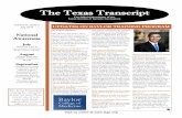 The Texas Transcript - media.bcm.edu · Over the past couple years, the genetics division at the University of Texas Medical Brand (UTMB) has dramatically grown and flourished under