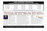CMU HONORS PROGRAM - Central Michigan University · ENG 101H ENG 201H (2) GEO 105H HDF 100H HON 100A HON 100B (5) HON 130A HON 197A HON 321H ... for discussion, this class will examine